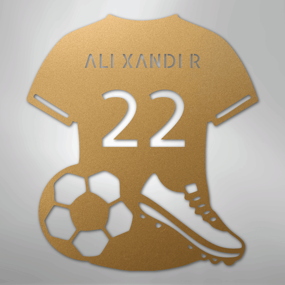 Soccer Jersey Monogram - Steel Sign - Kim’s Signature Beauty & Accessories