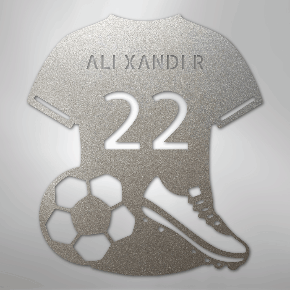Soccer Jersey Monogram - Steel Sign - Kim’s Signature Beauty & Accessories