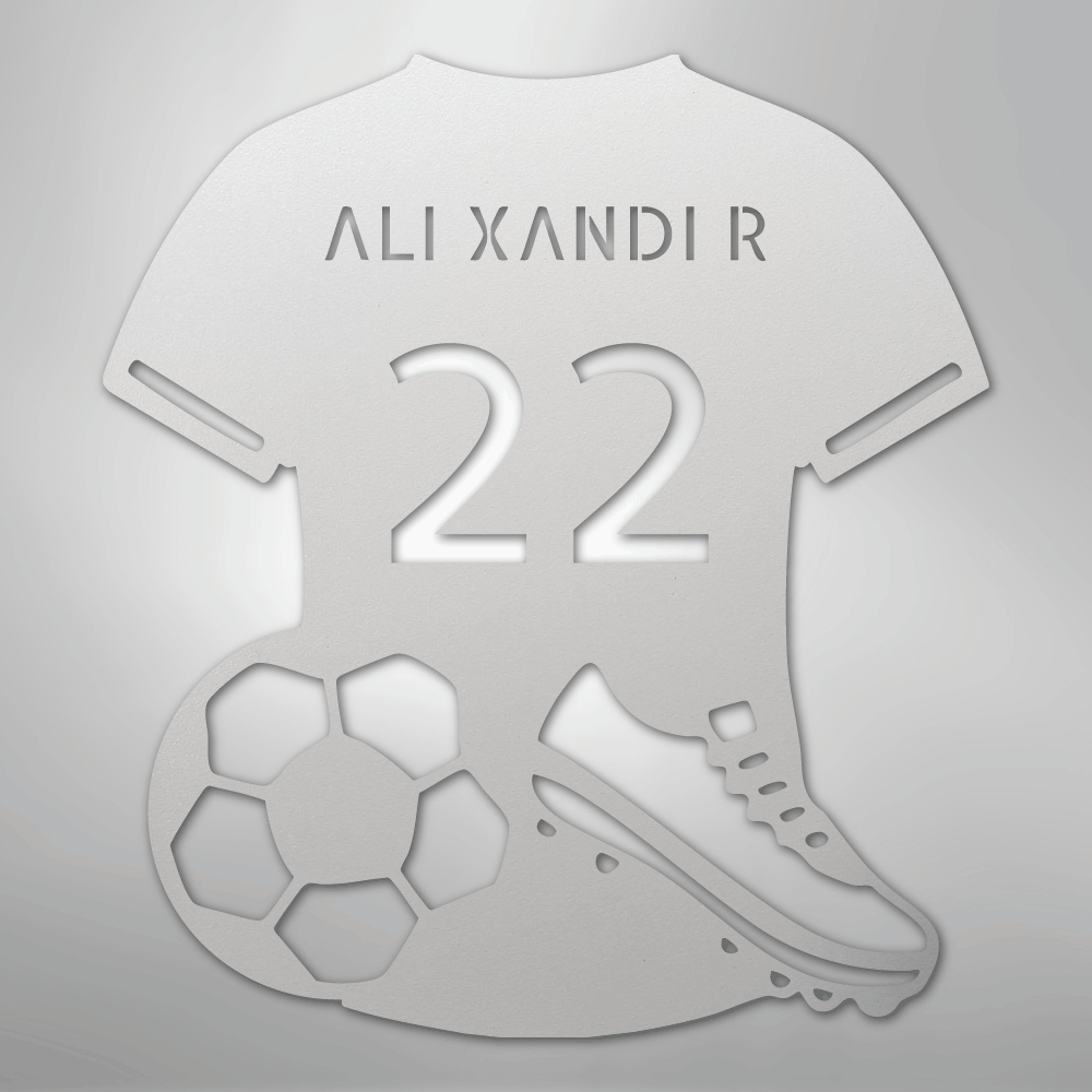 Soccer Jersey Monogram - Steel Sign - Kim’s Signature Beauty & Accessories