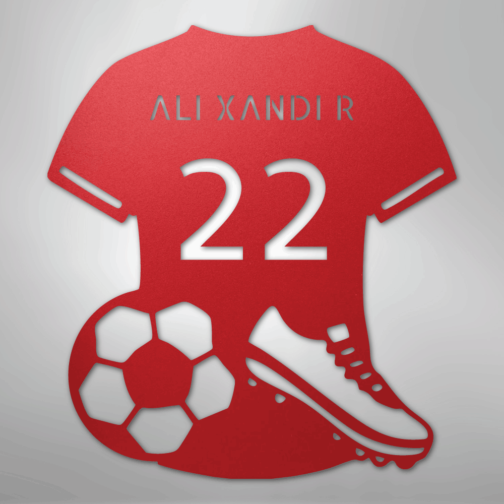 Soccer Jersey Monogram - Steel Sign - Kim’s Signature Beauty & Accessories