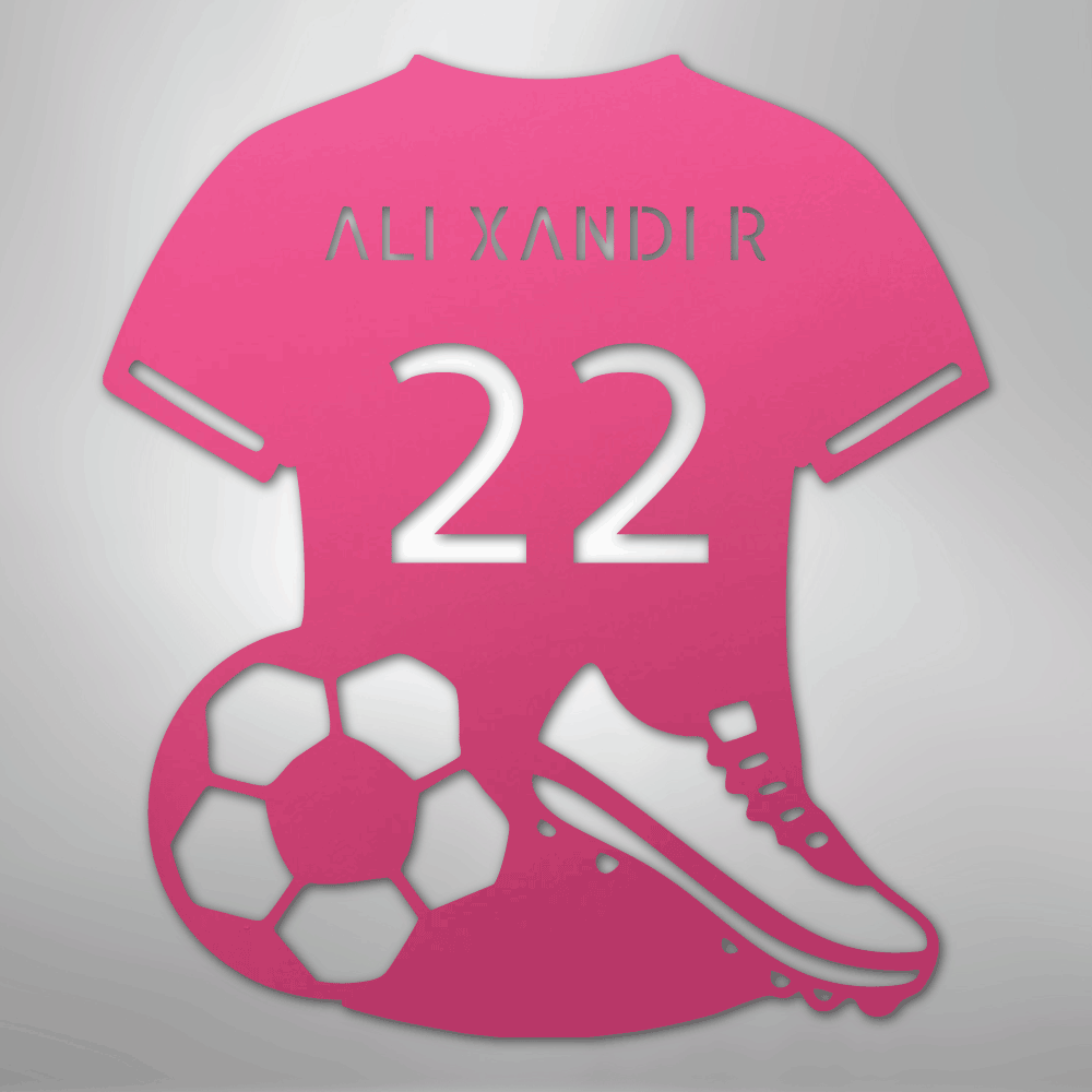 Soccer Jersey Monogram - Steel Sign - Kim’s Signature Beauty & Accessories