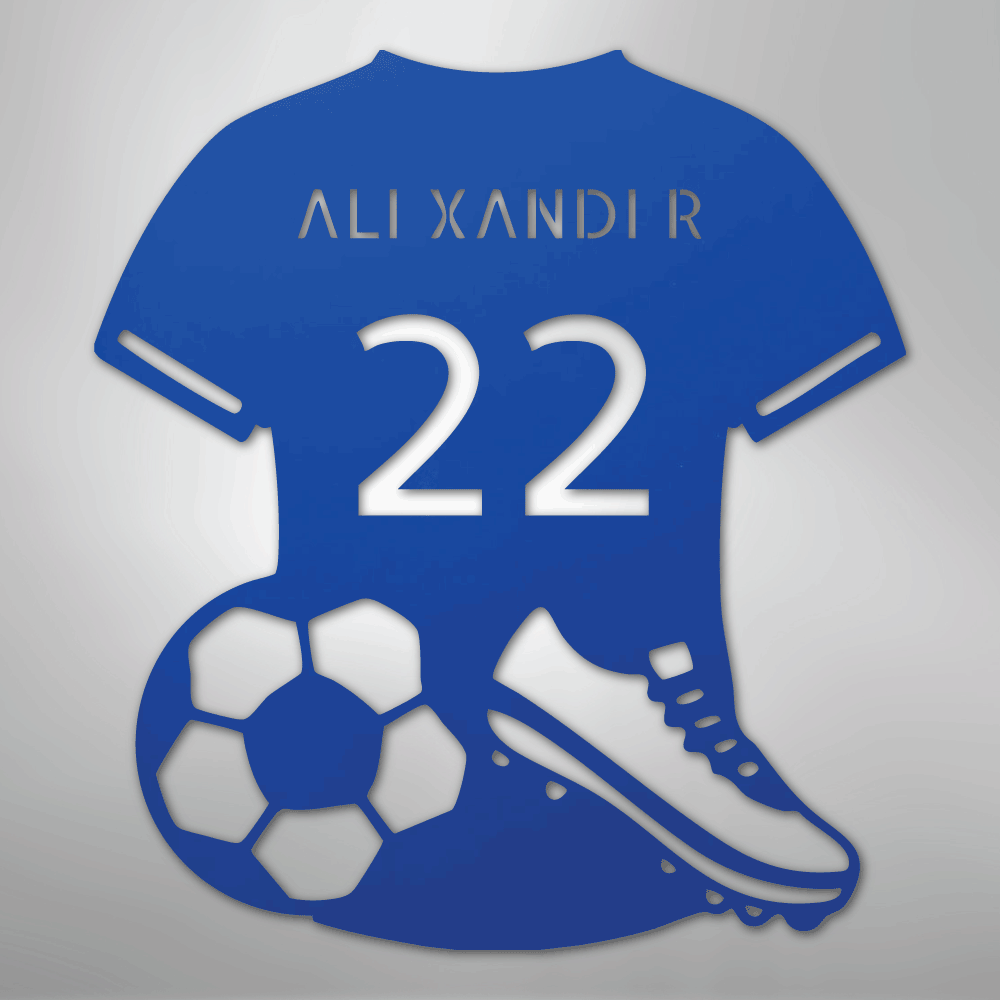 Soccer Jersey Monogram - Steel Sign - Kim’s Signature Beauty & Accessories