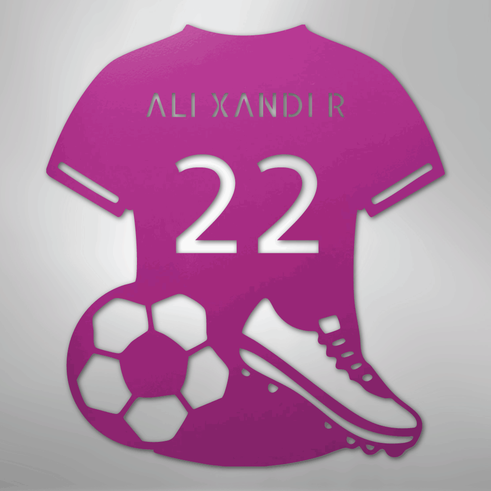 Soccer Jersey Monogram - Steel Sign - Kim’s Signature Beauty & Accessories