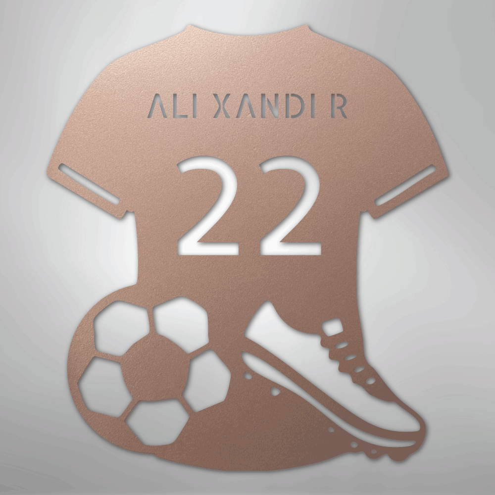 Soccer Jersey Monogram - Steel Sign - Kim’s Signature Beauty & Accessories