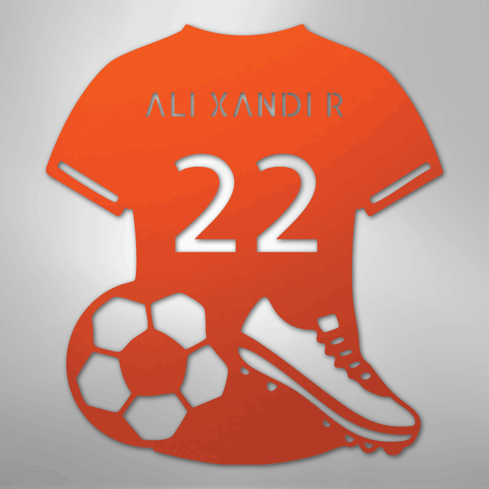 Soccer Jersey Monogram - Steel Sign - Kim’s Signature Beauty & Accessories