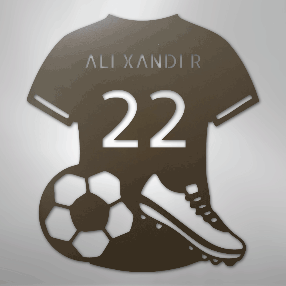 Soccer Jersey Monogram - Steel Sign - Kim’s Signature Beauty & Accessories