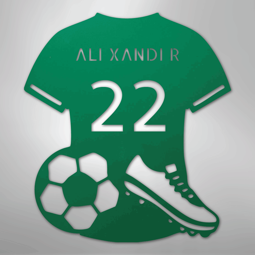 Soccer Jersey Monogram - Steel Sign - Kim’s Signature Beauty & Accessories