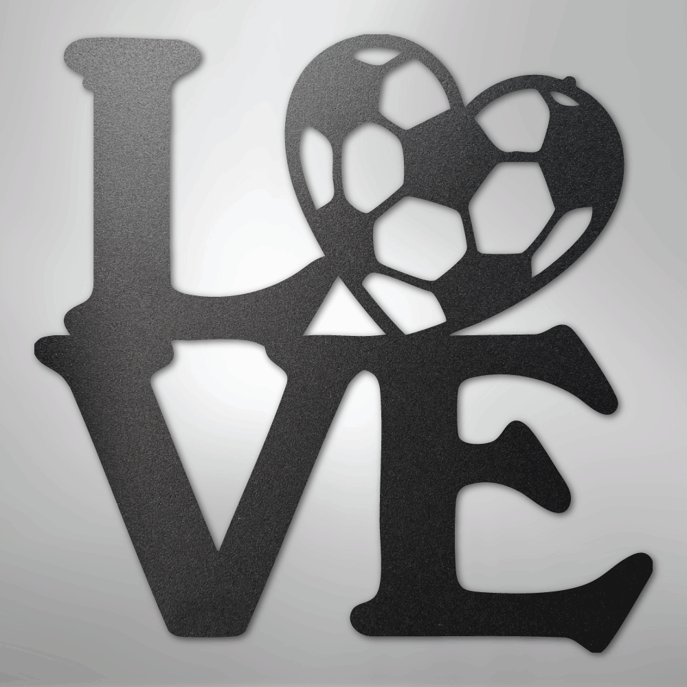 Soccer Love - Steel Sign - Kim’s Signature Beauty & Accessories