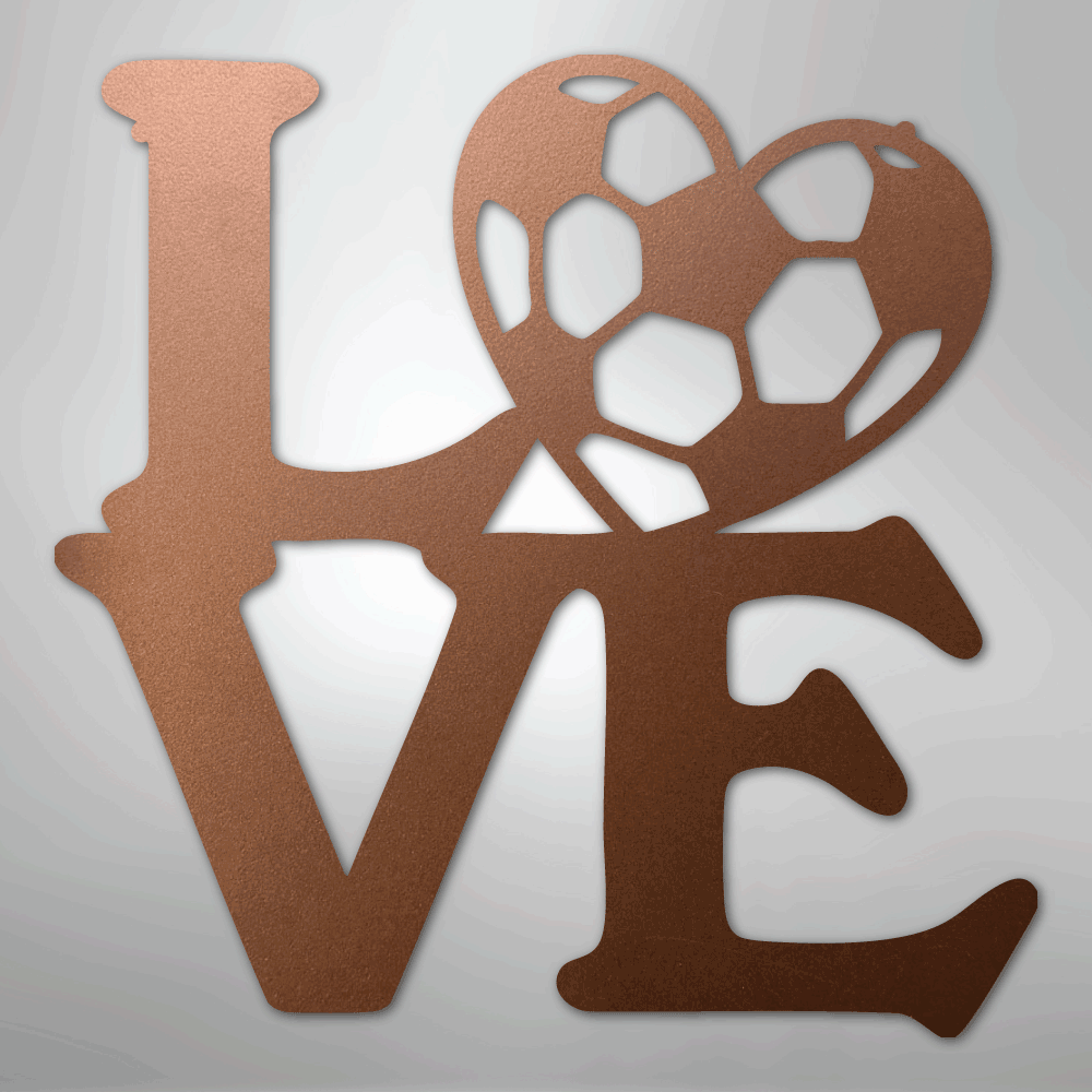 Soccer Love - Steel Sign - Kim’s Signature Beauty & Accessories