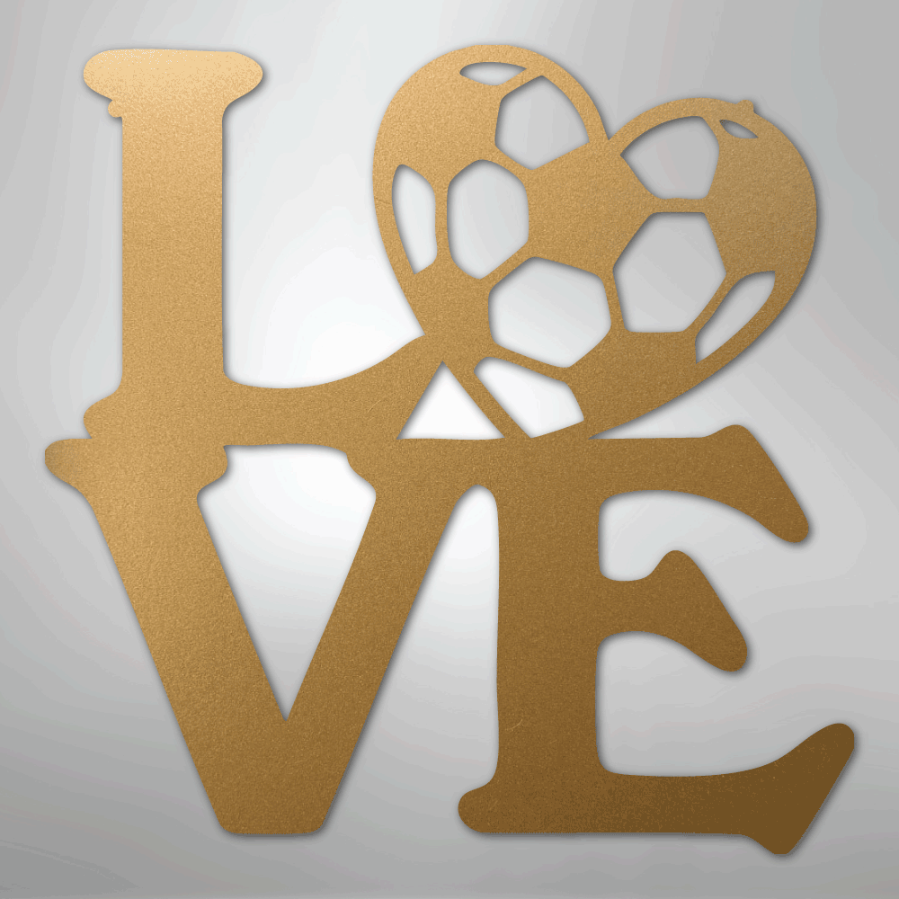 Soccer Love - Steel Sign - Kim’s Signature Beauty & Accessories