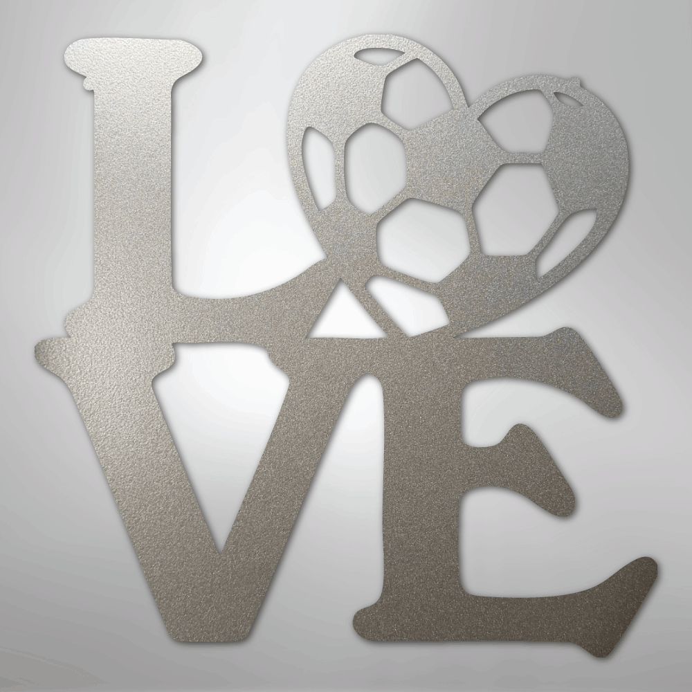 Soccer Love - Steel Sign - Kim’s Signature Beauty & Accessories