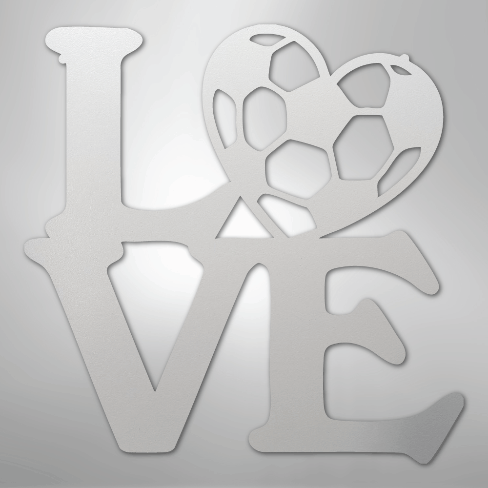 Soccer Love - Steel Sign - Kim’s Signature Beauty & Accessories
