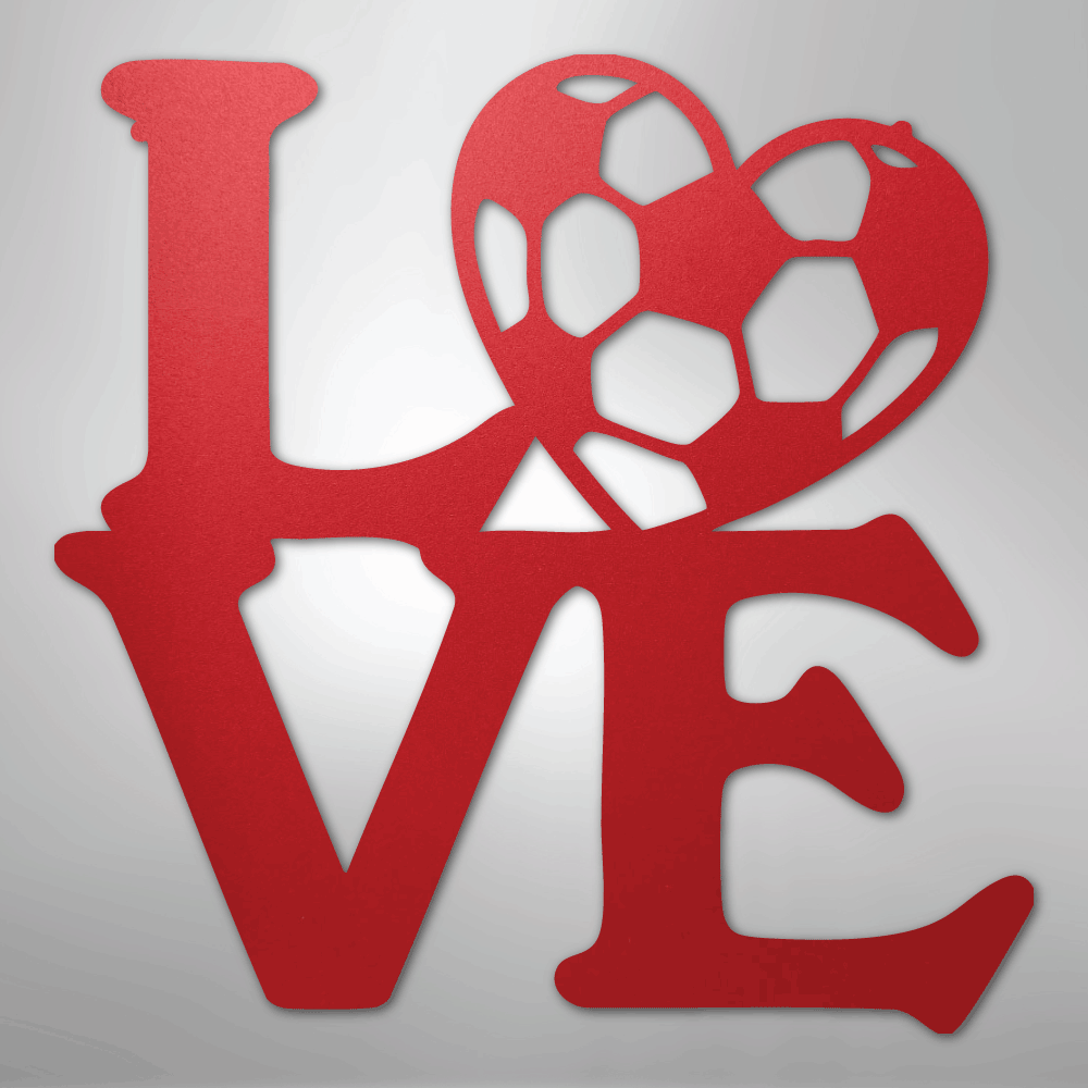 Soccer Love - Steel Sign - Kim’s Signature Beauty & Accessories