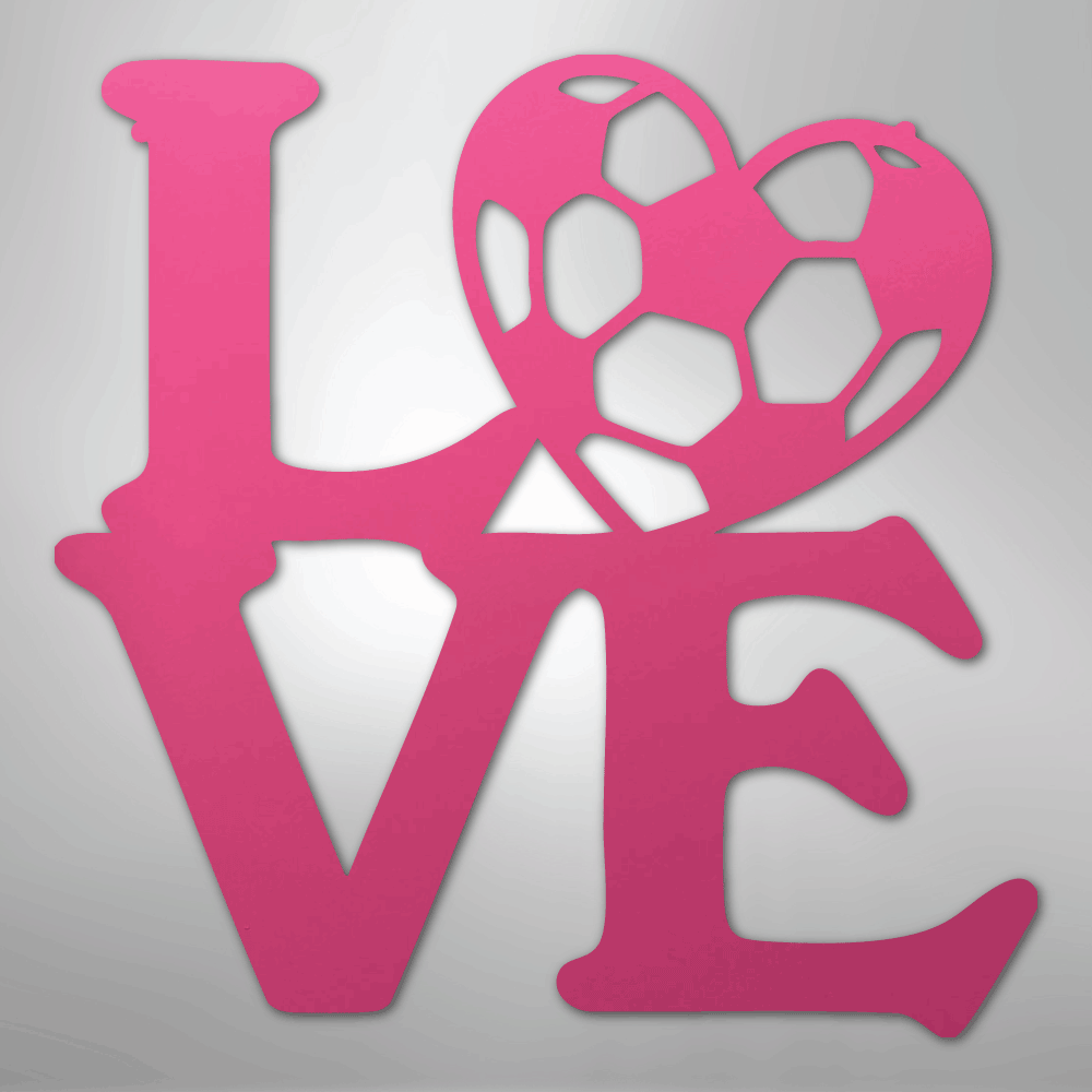 Soccer Love - Steel Sign - Kim’s Signature Beauty & Accessories
