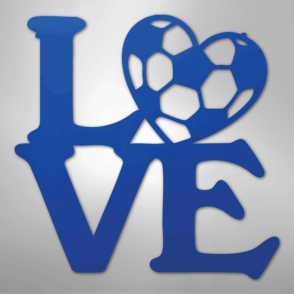 Soccer Love - Steel Sign - Kim’s Signature Beauty & Accessories