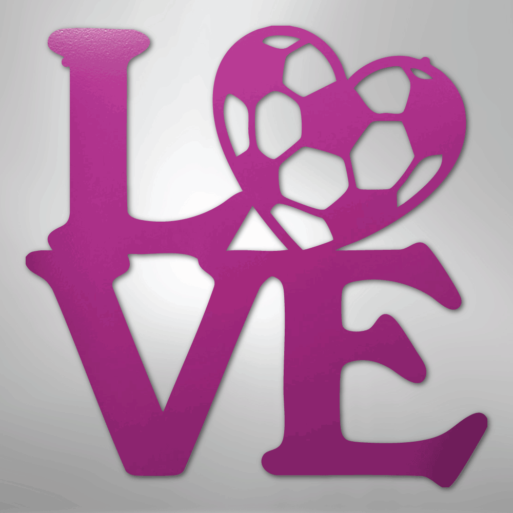Soccer Love - Steel Sign - Kim’s Signature Beauty & Accessories