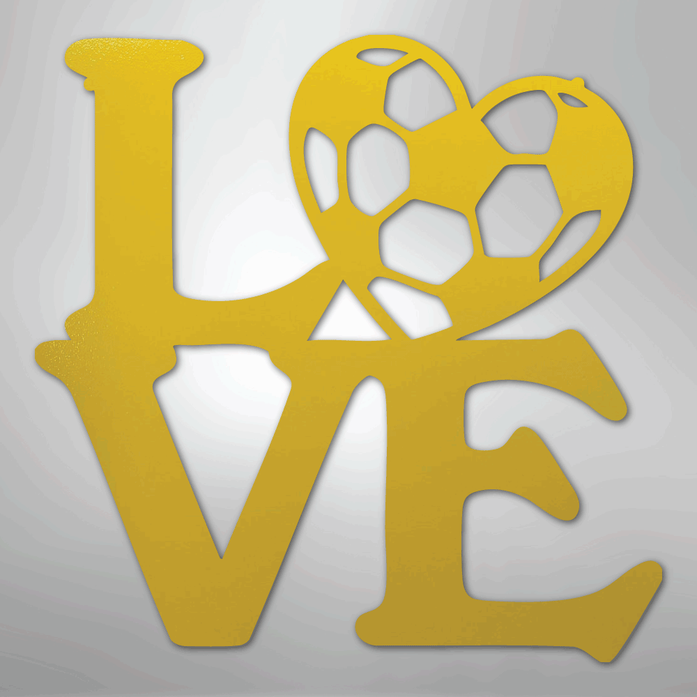 Soccer Love - Steel Sign - Kim’s Signature Beauty & Accessories
