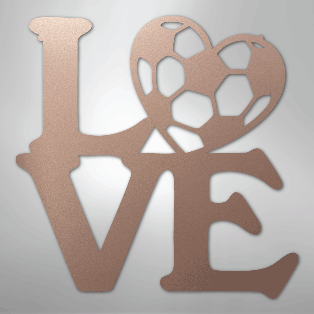 Soccer Love - Steel Sign - Kim’s Signature Beauty & Accessories