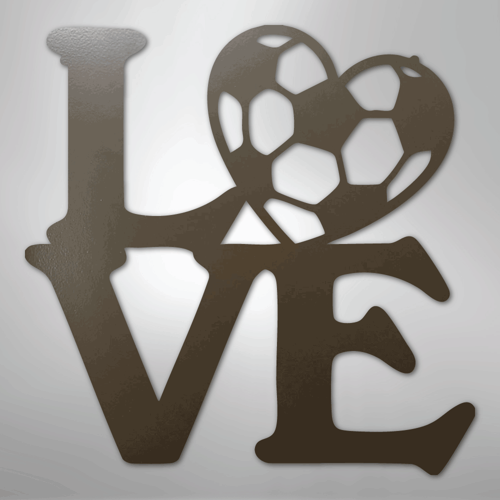 Soccer Love - Steel Sign - Kim’s Signature Beauty & Accessories