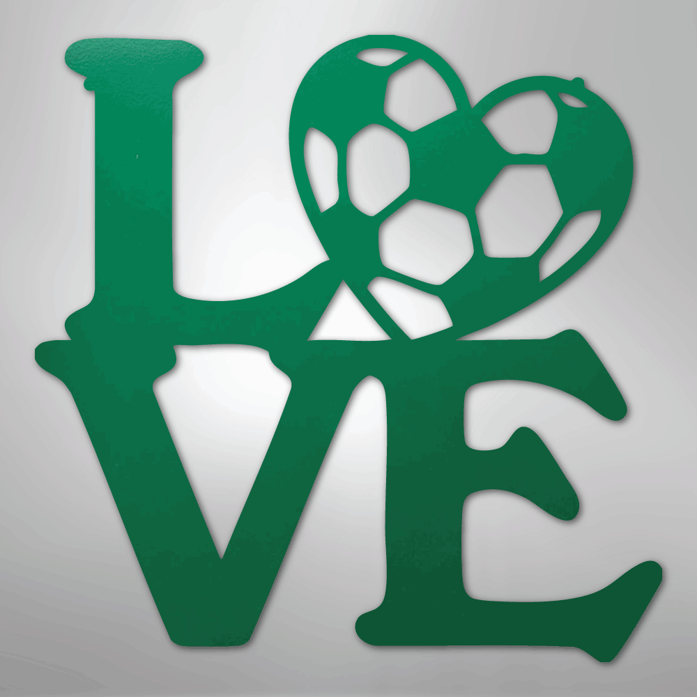Soccer Love - Steel Sign - Kim’s Signature Beauty & Accessories