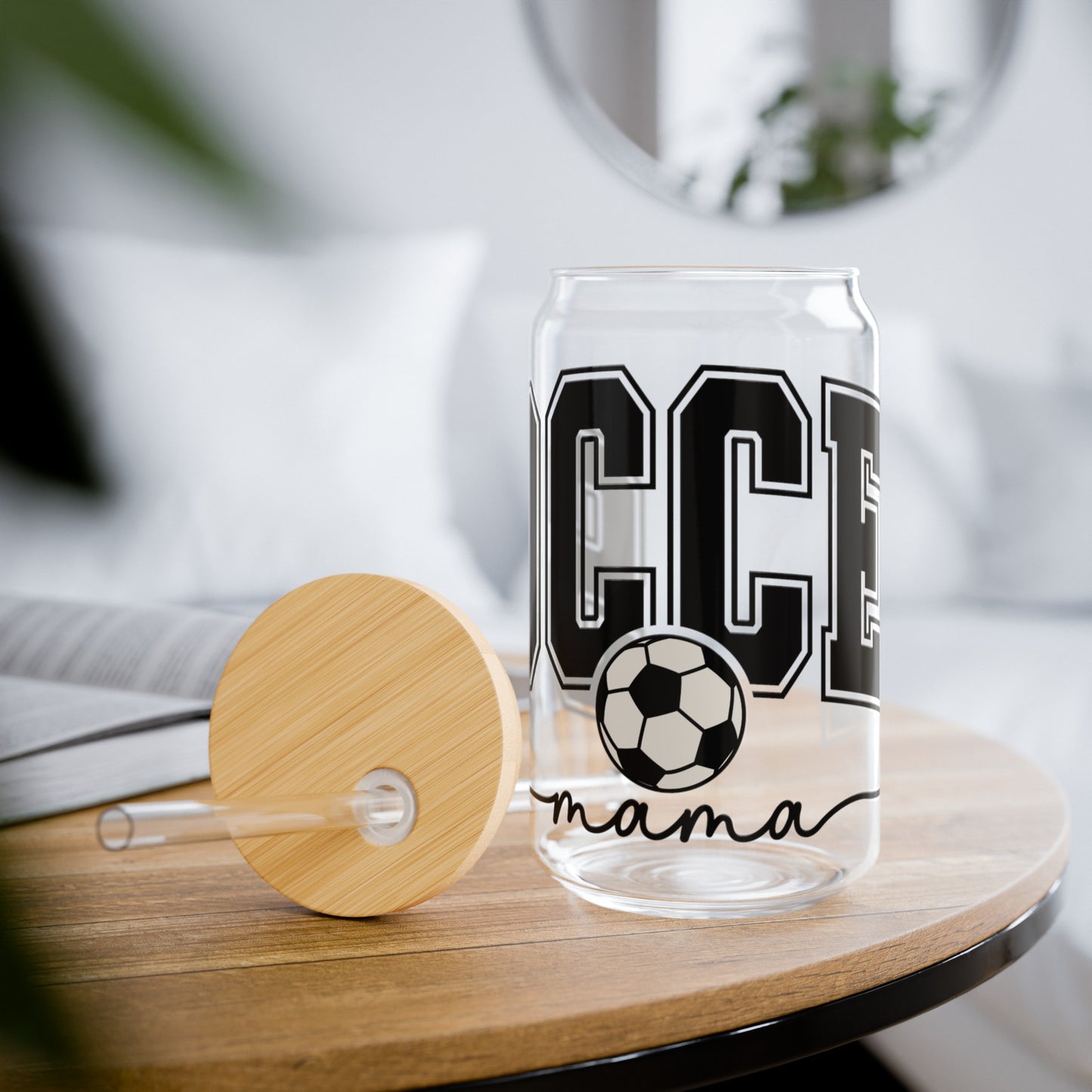 Soccer Mom | Sipper Glass, 16oz - Kim’s Signature Beauty & Accessories    