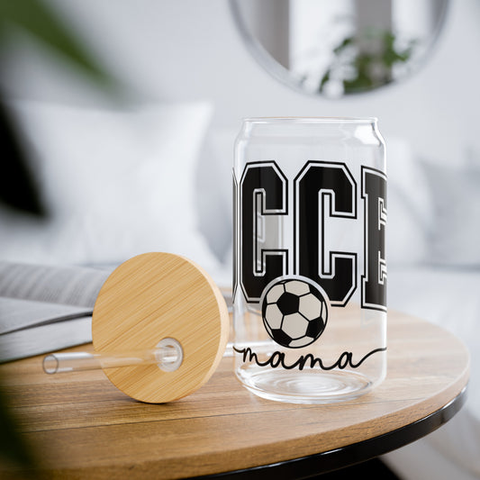 Soccer Mom | Sipper Glass, 16oz - Kim’s Signature Beauty & Accessories    
