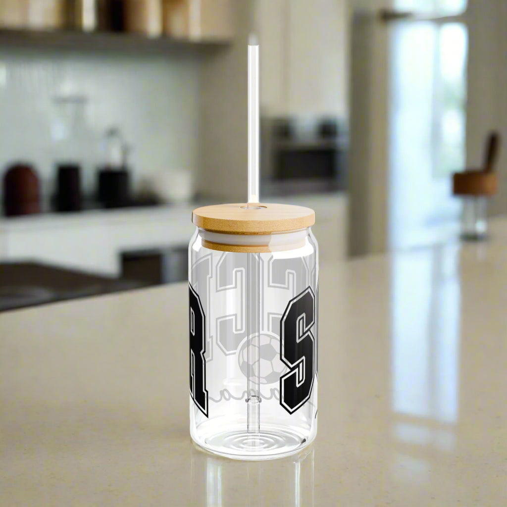 Soccer Mom | Sipper Glass, 16oz - Kim’s Signature Beauty & Accessories    