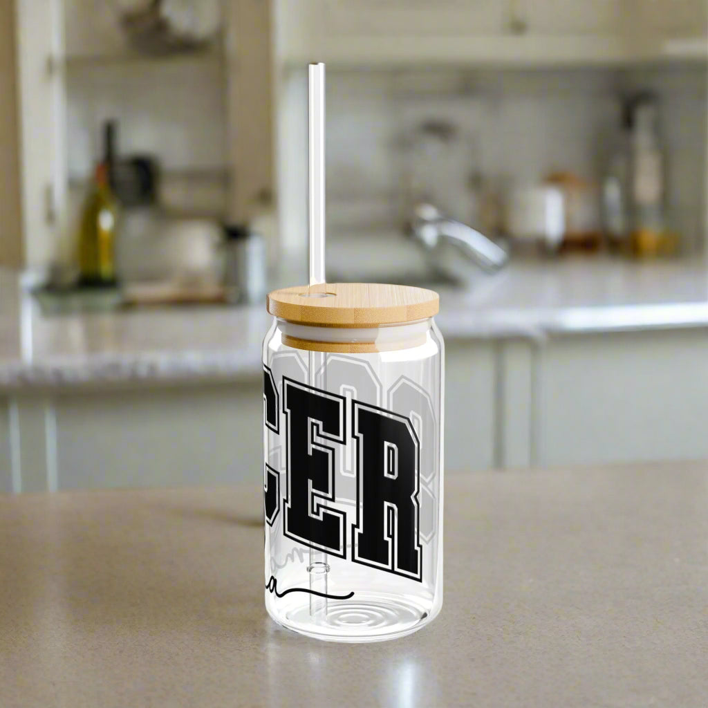 Soccer Mom | Sipper Glass, 16oz - Kim’s Signature Beauty & Accessories    
