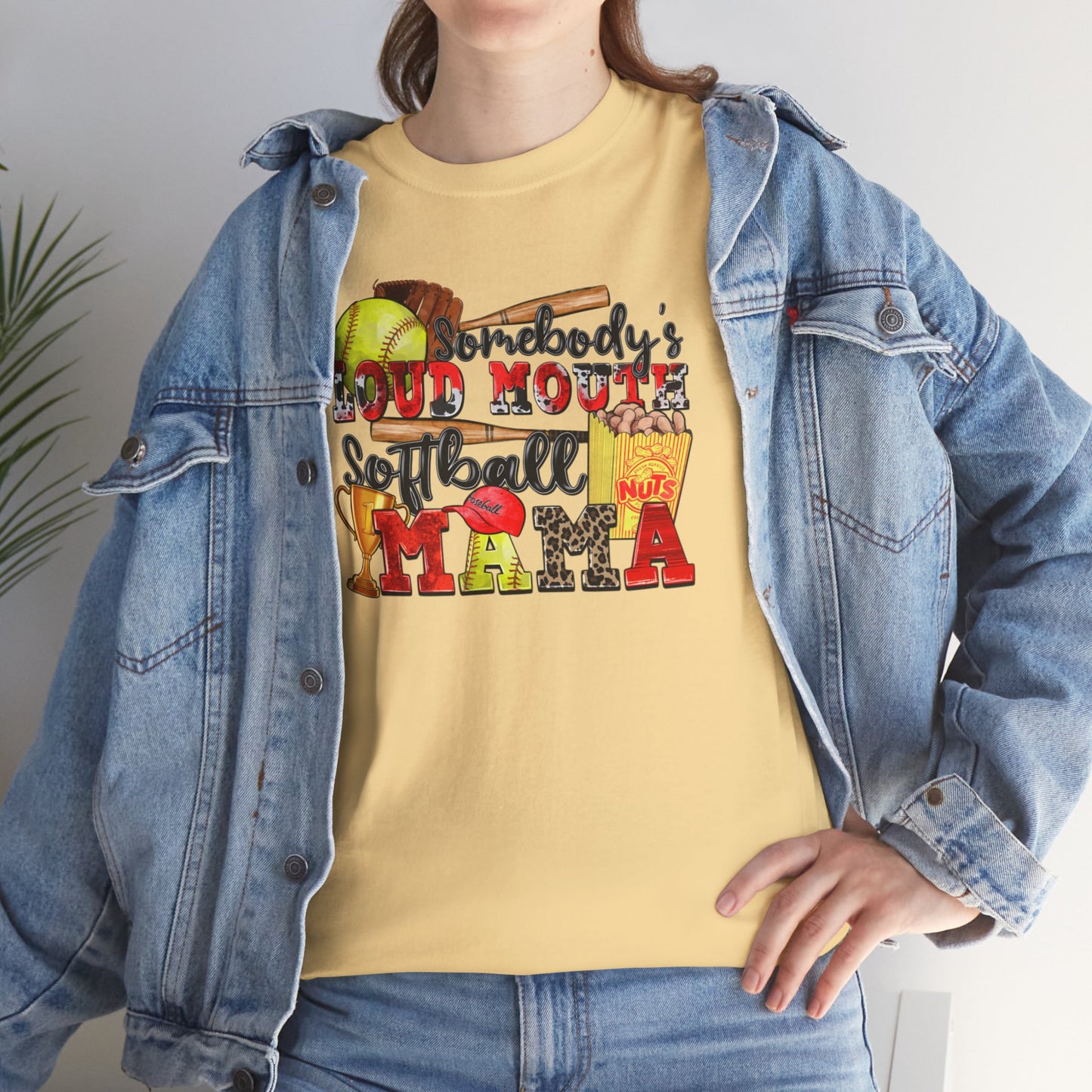Somebody's Loud Mouth Softball Mama Tee - Kim’s Signature Beauty & Accessories    