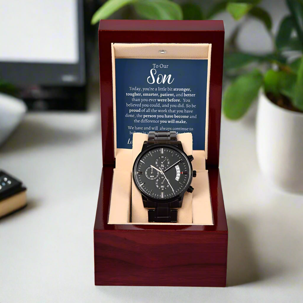Son Graduation Message Card & Watch - Kim’s Signature Beauty & Accessories    