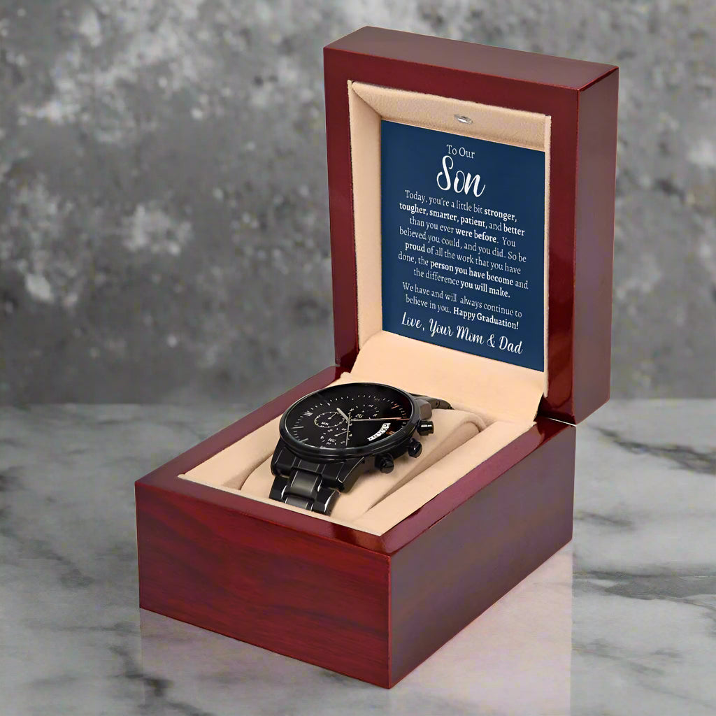 Son Graduation Message Card & Watch - Kim’s Signature Beauty & Accessories    