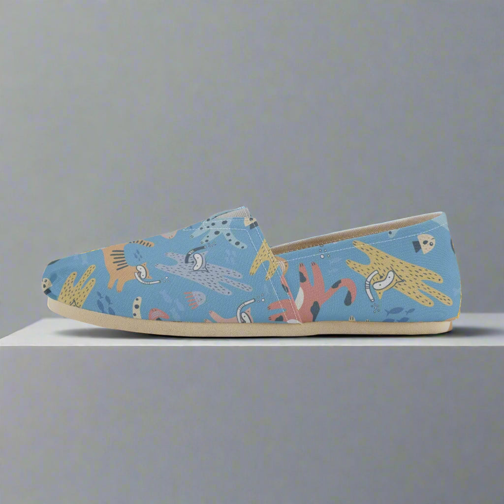 Splashing Cats Canvas Toms Shoes - Kim’s Signature Beauty & Accessories    