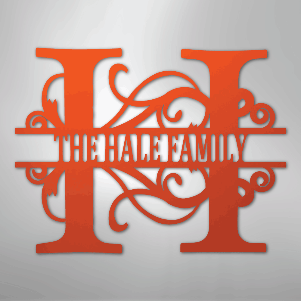 Split Letter Monogram - Steel Sign - Kim’s Signature Beauty & Accessories