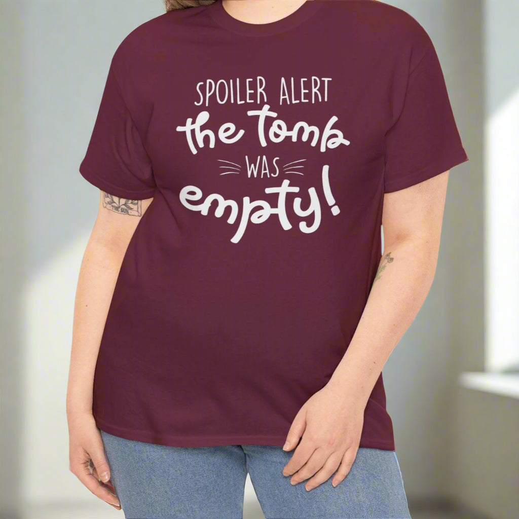 Spoiler Alert: The Tomb Was Empty Cotton Tee - Kim’s Signature Beauty & Accessories    