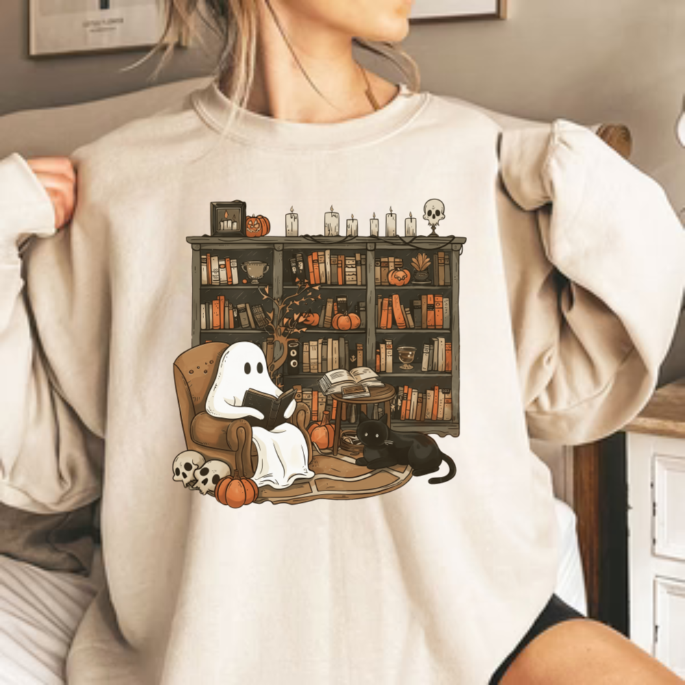 Spooky Reads & Cozy Vibes Sweatshirt - Kim’s Signature Beauty & Accessories    