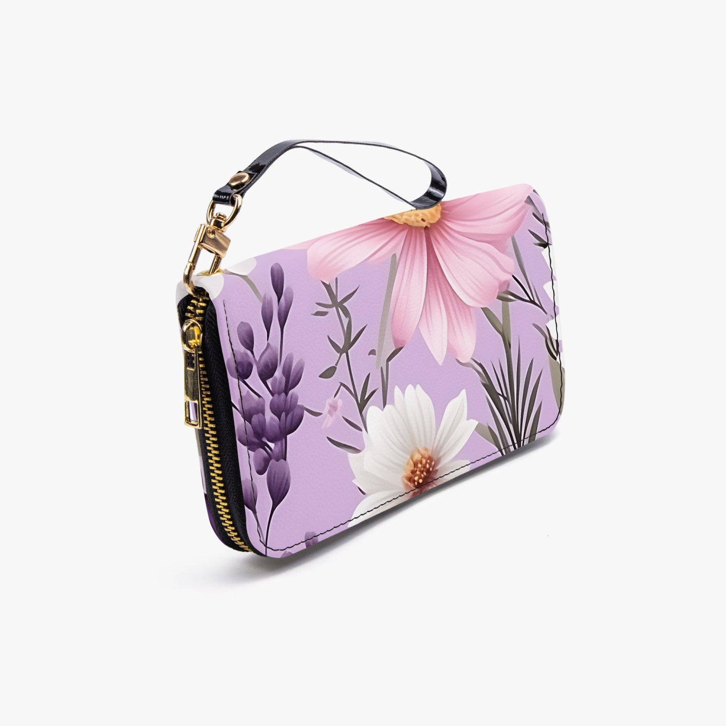 Spring Breeze  PU Leather Strap Zipper Wallet - Kim’s Signature Beauty & Accessories    