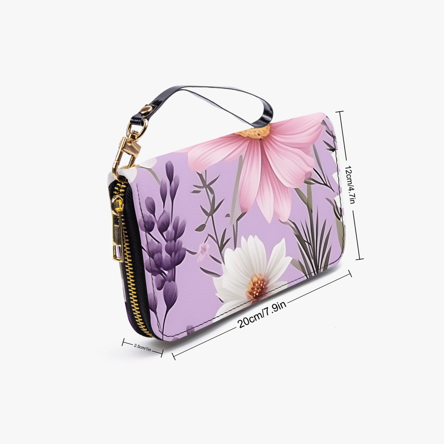 Spring Breeze  PU Leather Strap Zipper Wallet - Kim’s Signature Beauty & Accessories    