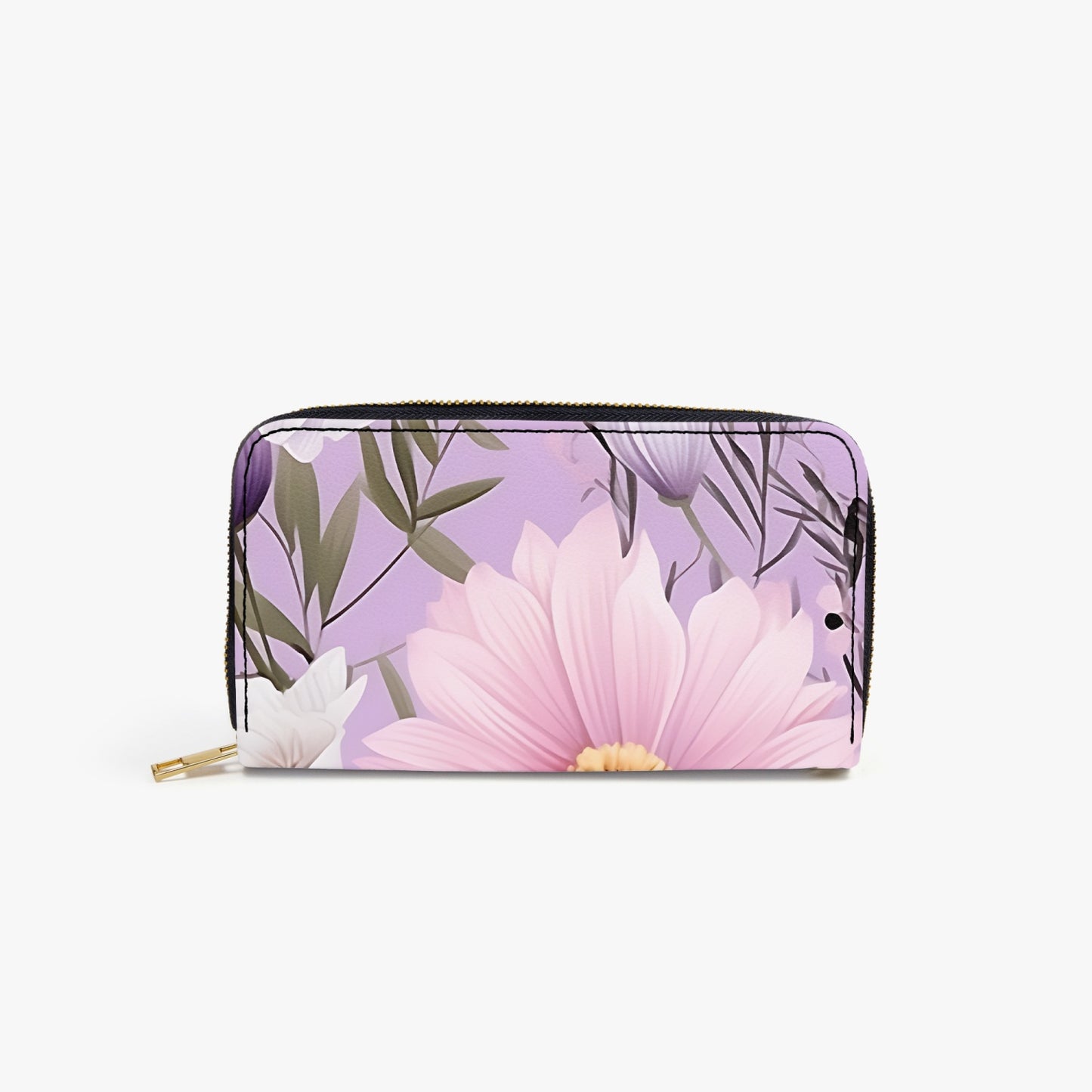 Spring Breeze  PU Leather Strap Zipper Wallet - Kim’s Signature Beauty & Accessories    