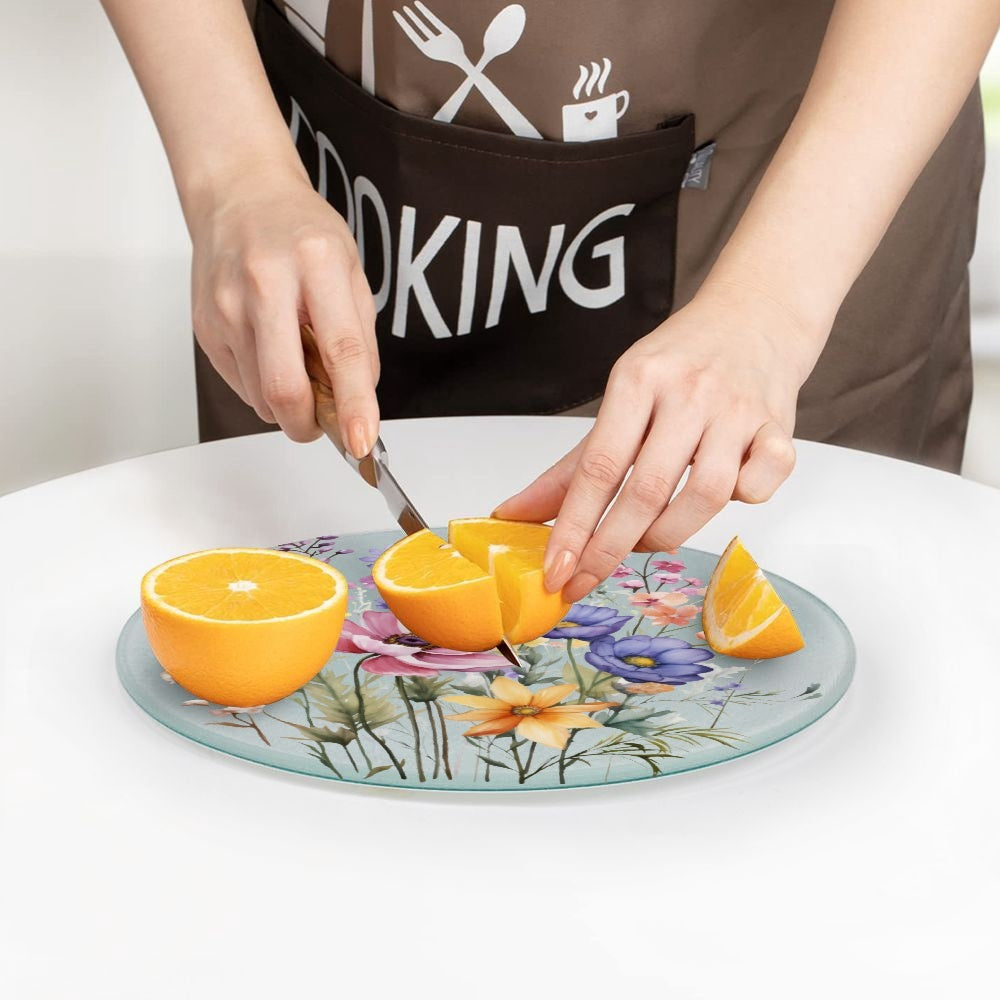 Spring Flowers Tempered Glass Cutting Board - Kim’s Signature Beauty & Accessories    
