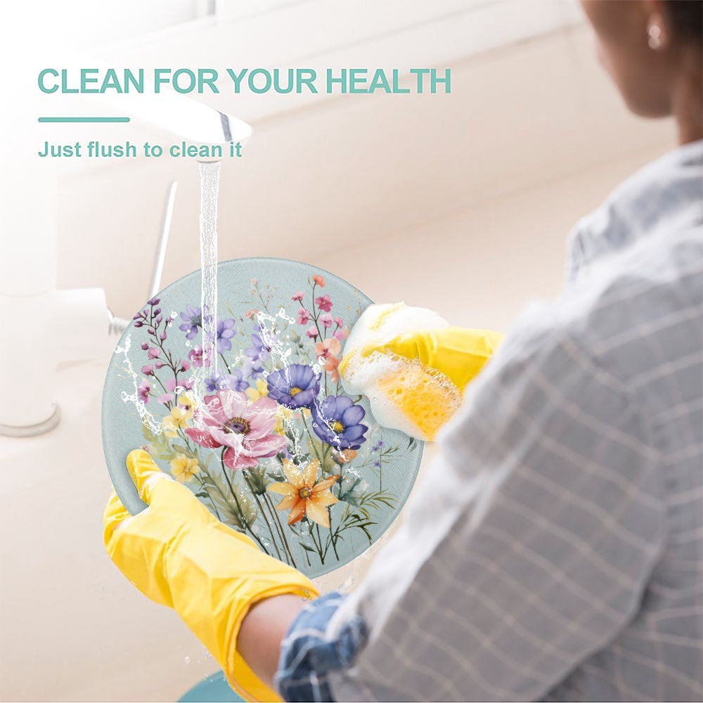 Spring Flowers Tempered Glass Cutting Board - Kim’s Signature Beauty & Accessories    