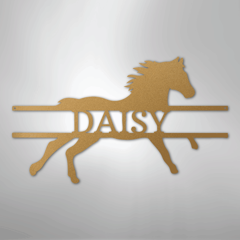 Sprinting Horse Monogram - Steel Sign - Kim’s Signature Beauty & Accessories