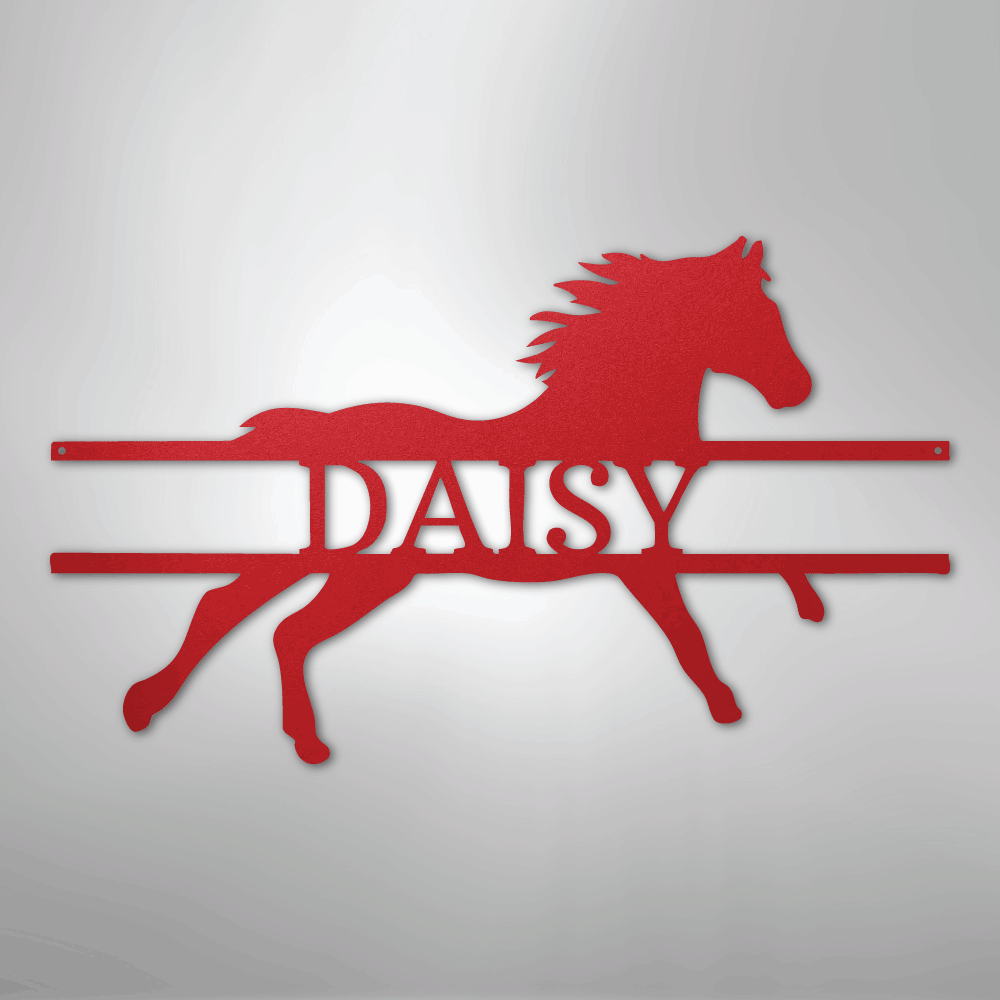 Sprinting Horse Monogram - Steel Sign - Kim’s Signature Beauty & Accessories