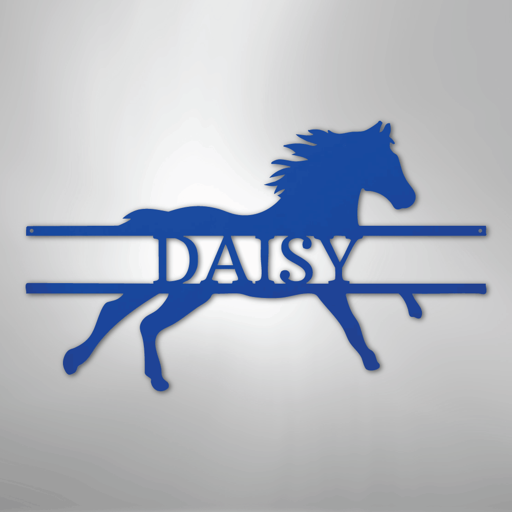 Sprinting Horse Monogram - Steel Sign - Kim’s Signature Beauty & Accessories