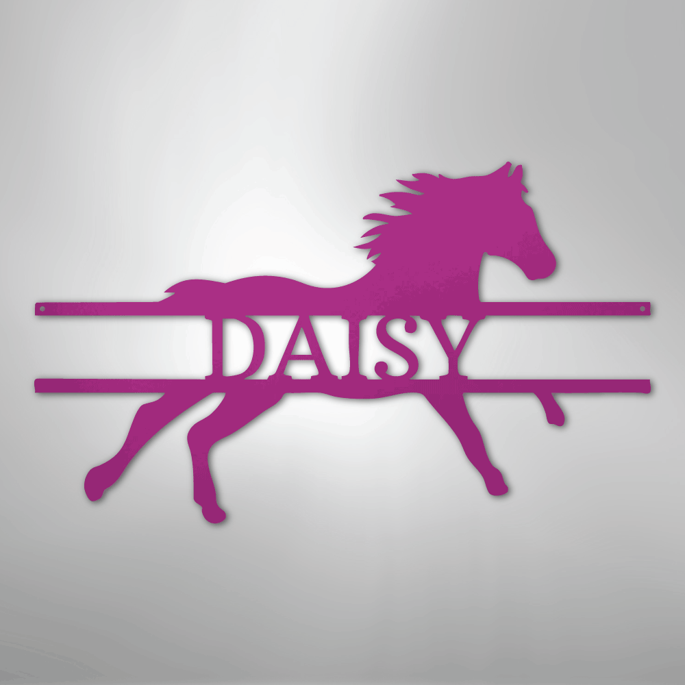 Sprinting Horse Monogram - Steel Sign - Kim’s Signature Beauty & Accessories