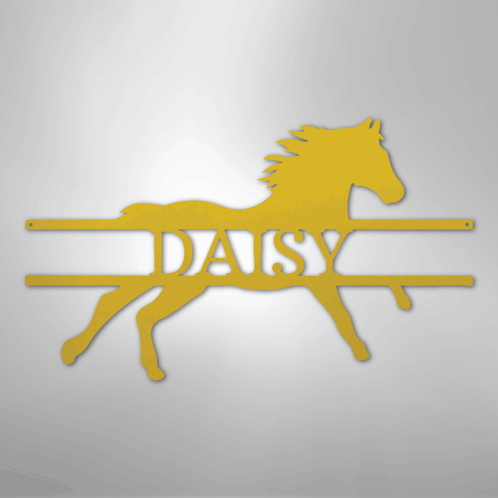 Sprinting Horse Monogram - Steel Sign - Kim’s Signature Beauty & Accessories