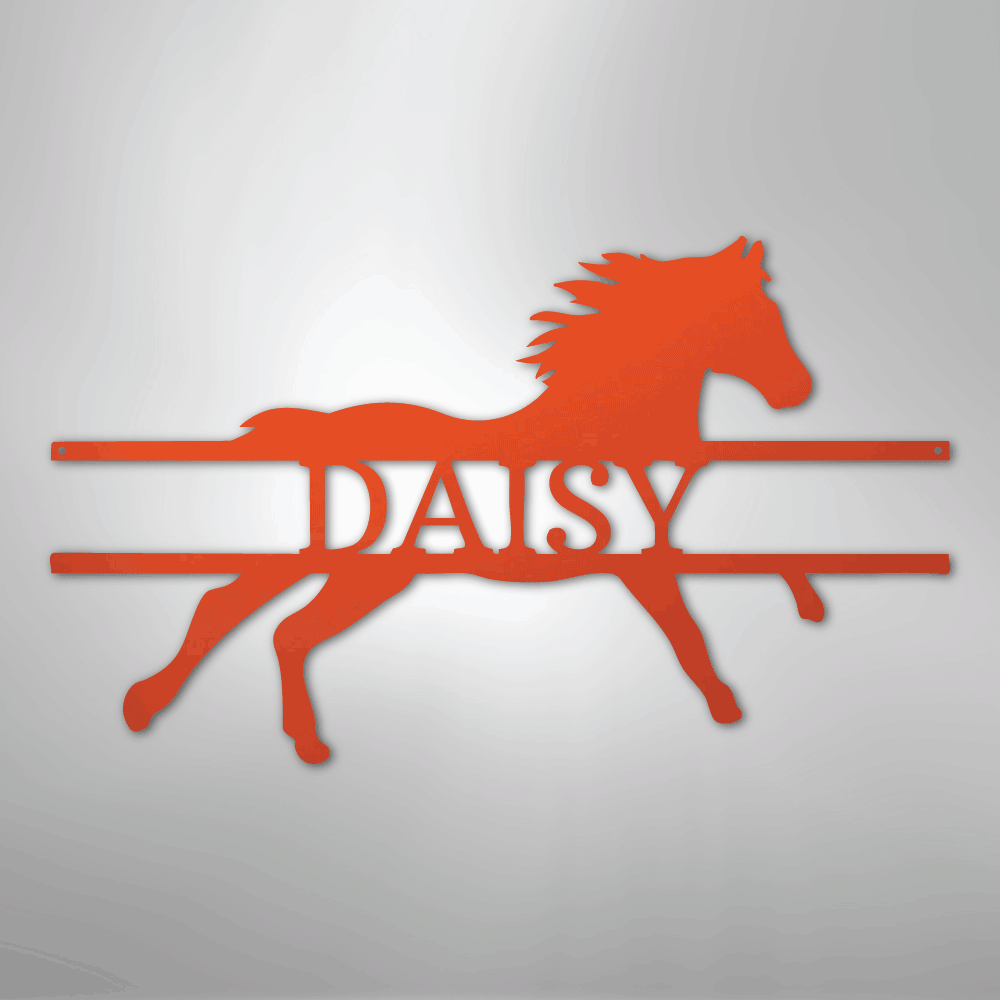Sprinting Horse Monogram - Steel Sign - Kim’s Signature Beauty & Accessories