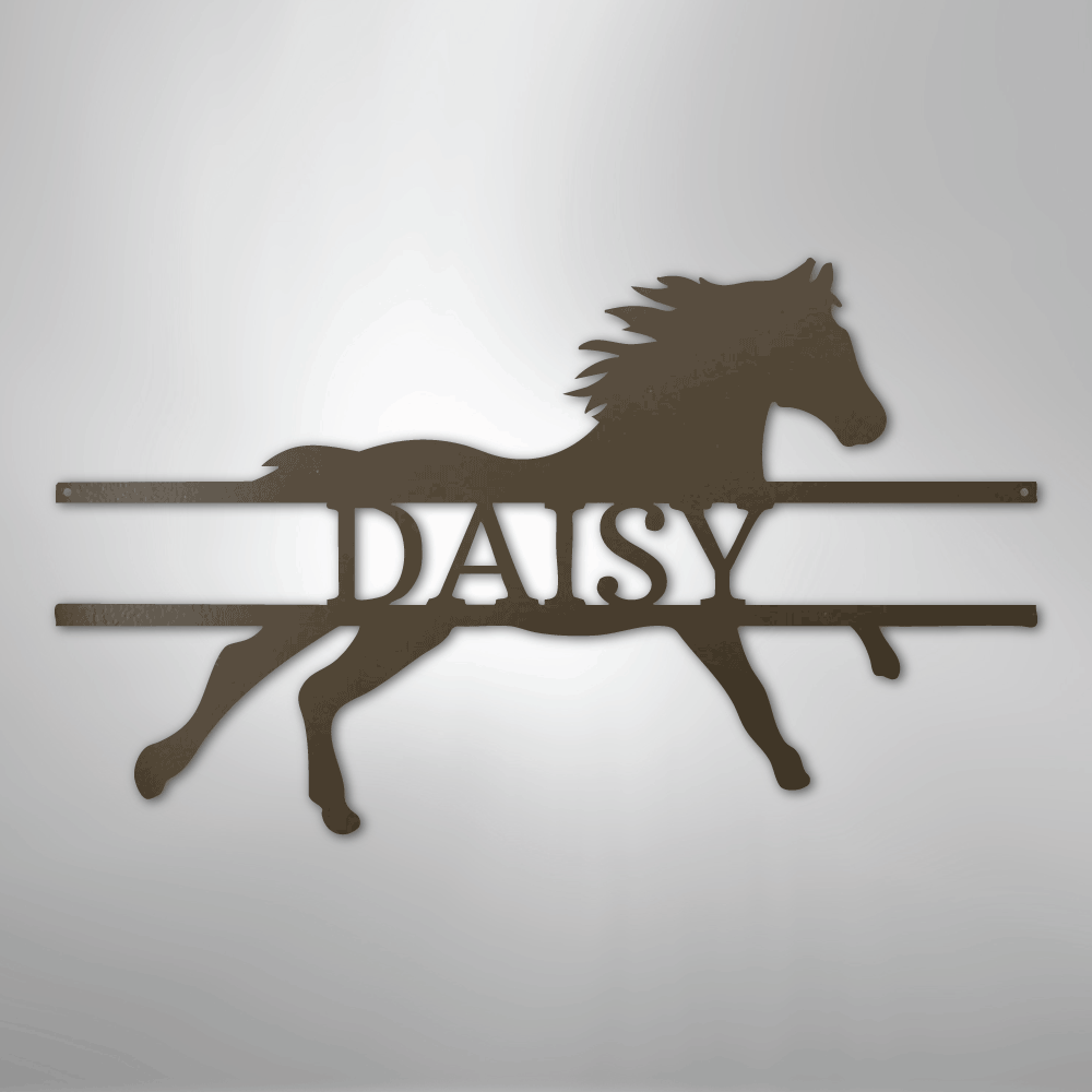 Sprinting Horse Monogram - Steel Sign - Kim’s Signature Beauty & Accessories
