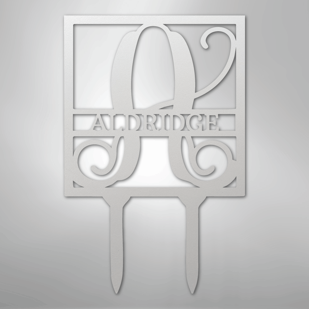 Square Lawn Stake Monogram - Steel Sign - Kim’s Signature Beauty & Accessories