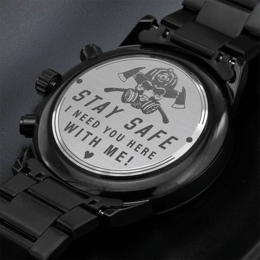 Stay Safe- A  Fireman's Engraved Watch - Kim’s Signature Beauty & Accessories    