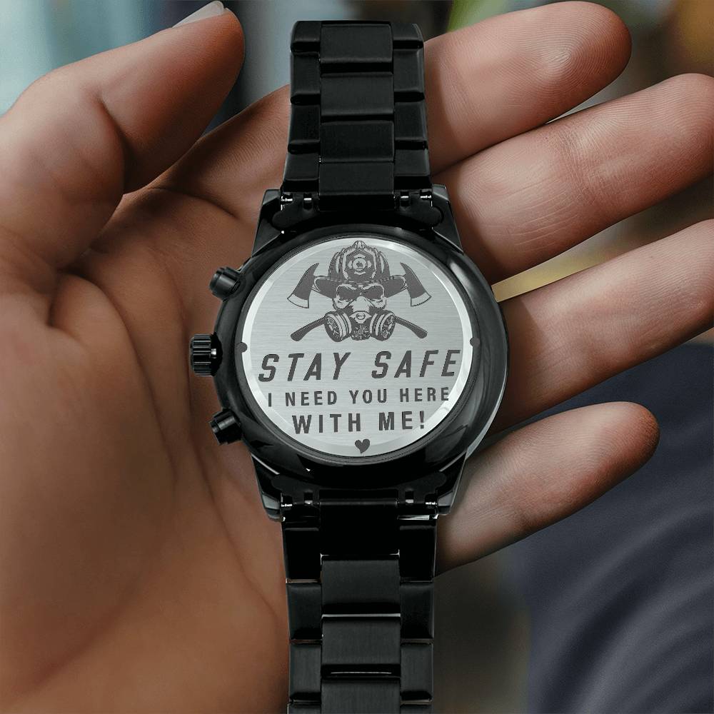 Stay Safe- A  Fireman's Engraved Watch - Kim’s Signature Beauty & Accessories    